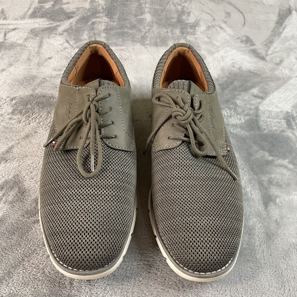 Tommy Hilfiger Winner Men's Size 9 Med Oxford Gray Casual Knit‎ Shoes Lace Up